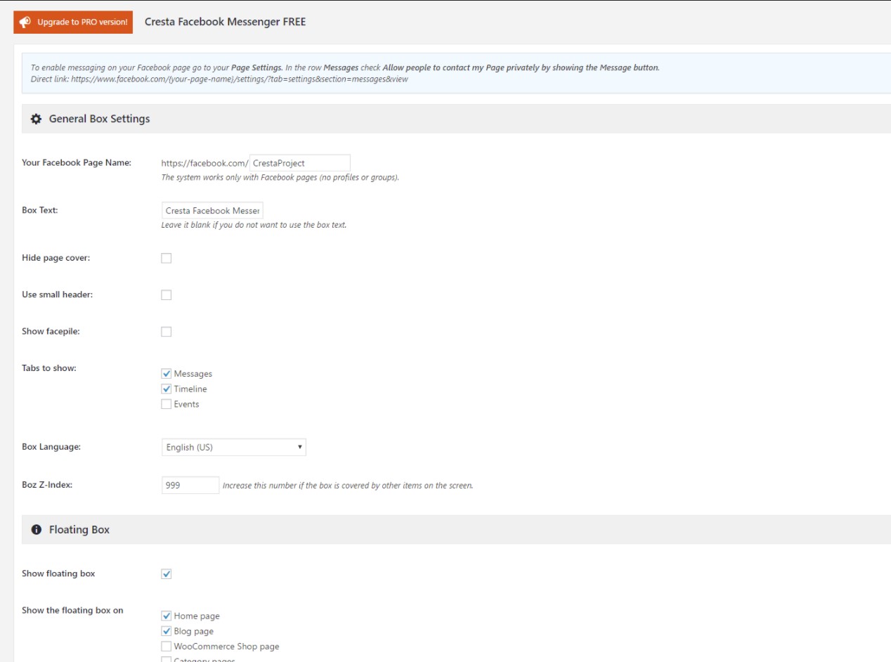 cresta best wordpress facebook messenger plugin